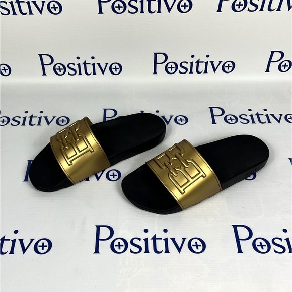 Bally Mens Scotty Gold Rubber Sandals US 10 - Picture 2 of 6